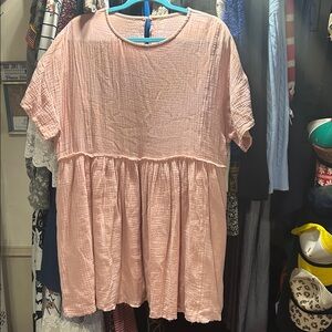 Pink Cotton Women's Top